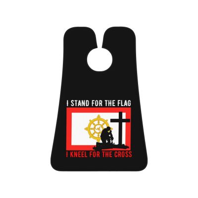 ZKLCRYTR I Stand For The Sikkim Flag And I Kneel For The Cross Men's Beard Bib Apron Waterproof Smooth Surface Beard Apron Durable Foldable Beard Hair Men's Gift