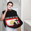 ZKLCRYTR I Stand For The Sikkim Flag And I Kneel For The Cross Men's Beard Bib Apron Waterproof Smooth Surface Beard Apron Durable Foldable Beard Hair Men's Gift view 2