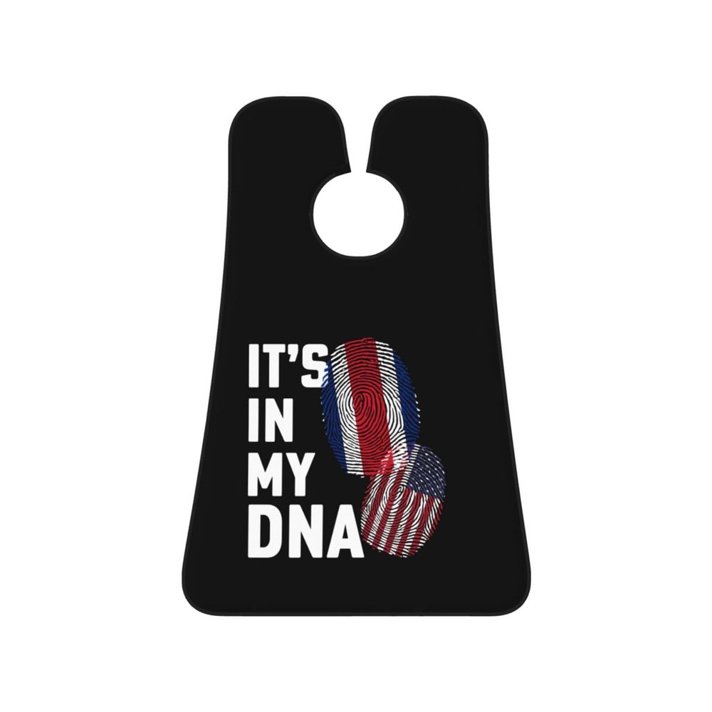 ZKLCRYTR Costa Rica It's in My DNA Men's Beard Bib Apron Waterproof Smooth Surface Beard Apron Durable Foldable Beard Hair Men's Gift