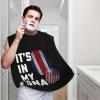 ZKLCRYTR Costa Rica It's in My DNA Men's Beard Bib Apron Waterproof Smooth Surface Beard Apron Durable Foldable Beard Hair Men's Gift view 2