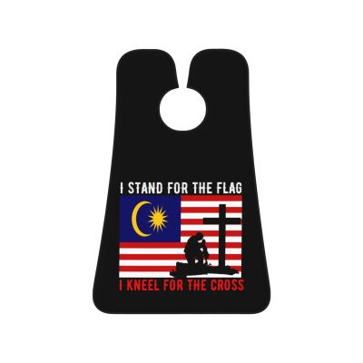 ZKLCRYTR I Stand For The Malaysia Flag And I Kneel For The Cross Men's Beard Bib Apron Waterproof Smooth Surface Beard Apron Durable Foldable Beard Hair Men's Gift