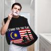 ZKLCRYTR I Stand For The Malaysia Flag And I Kneel For The Cross Men's Beard Bib Apron Waterproof Smooth Surface Beard Apron Durable Foldable Beard Hair Men's Gift view 2