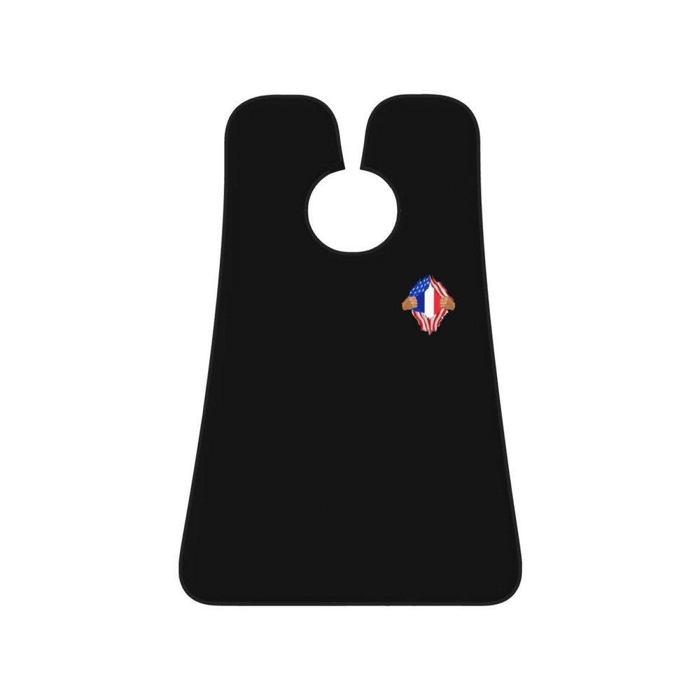ZKLCRYTR Hand Tear Flag Of France Men's Beard Bib Apron Waterproof Smooth Surface Beard Apron Durable Foldable Beard Hair Men's Gift