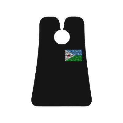 ZKLCRYTR Djibouti Flag With Polygonal Effect Men's Beard Bib Apron Waterproof Smooth Surface Beard Apron Durable Foldable Beard Hair Men's Gift