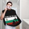 ZKLCRYTR I Stand For The Bulgaria Flag And I Kneel For The Cross Men's Beard Bib Apron Waterproof Smooth Surface Beard Apron Durable Foldable Beard Hair Men's Gift view 2