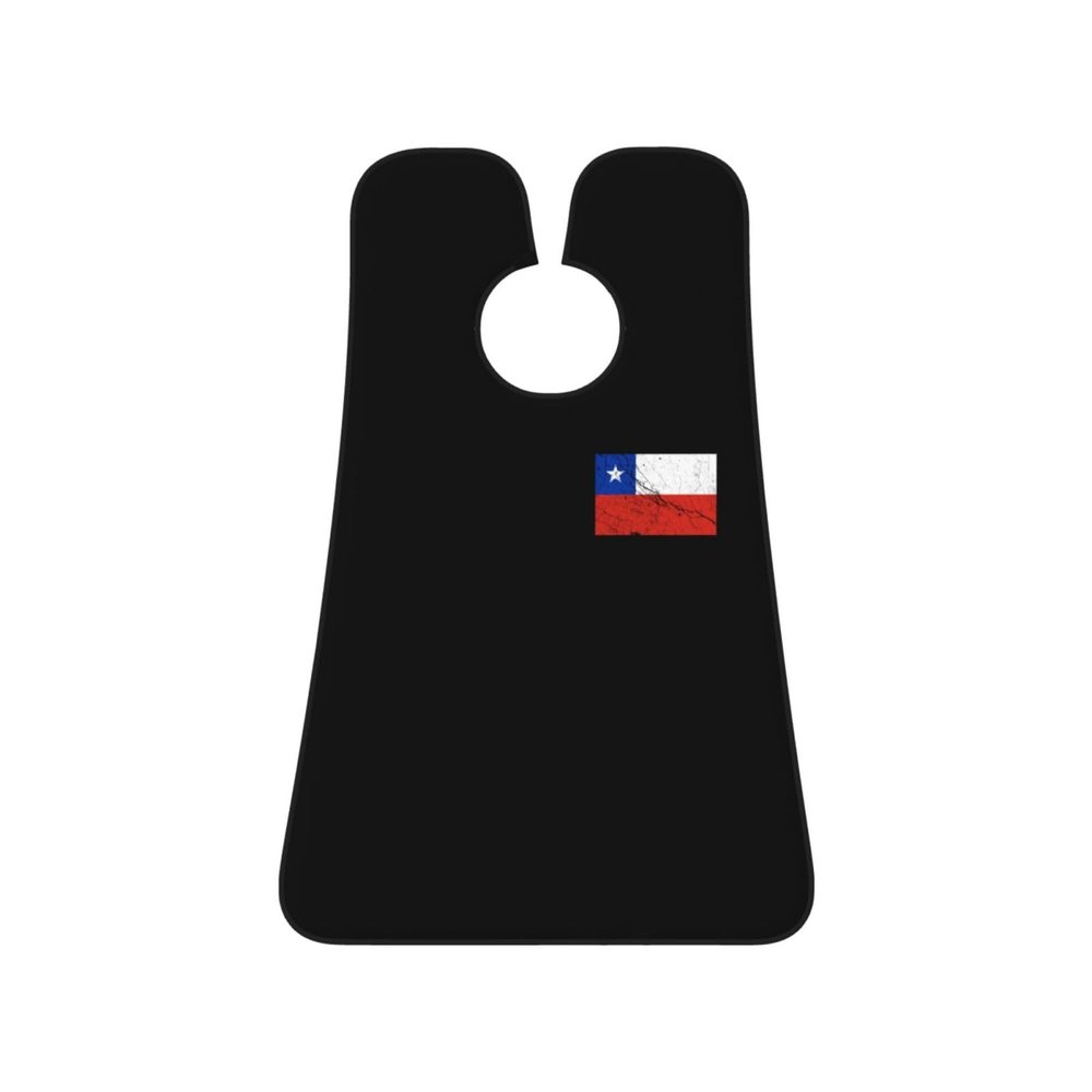ZKLCRYTR Flag Of Chile Texture Effect Men's Beard Bib Apron Waterproof Smooth Surface Beard Apron Durable Foldable Beard Hair Men's Gift