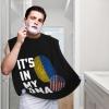 ZKLCRYTR Ukraine It's in My DNA Men's Beard Bib Apron Waterproof Smooth Surface Beard Apron Durable Foldable Beard Hair Men's Gift view 2