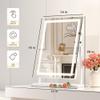 Hasipu Vanity Mirror with Lights, 16" x 20" LED Makeup Mirror, Light up Mirror with Smart Touch 3 Color Modes and Brightness Adjustment, 10X Magnifying Glass,360 Rotation view 2