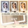 Hasipu Vanity Mirror with Lights, 16" x 20" LED Makeup Mirror, Light up Mirror with Smart Touch 3 Color Modes and Brightness Adjustment, 10X Magnifying Glass,360 Rotation view 3