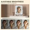 Hasipu Vanity Mirror with Lights, 16" x 20" LED Makeup Mirror, Light up Mirror with Smart Touch 3 Color Modes and Brightness Adjustment, 10X Magnifying Glass,360 Rotation view 4