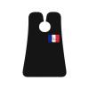 ZKLCRYTR Flag Of France Texture Effect Men's Beard Bib Apron Waterproof Smooth Surface Beard Apron Durable Foldable Beard Hair Men's Gift view 1