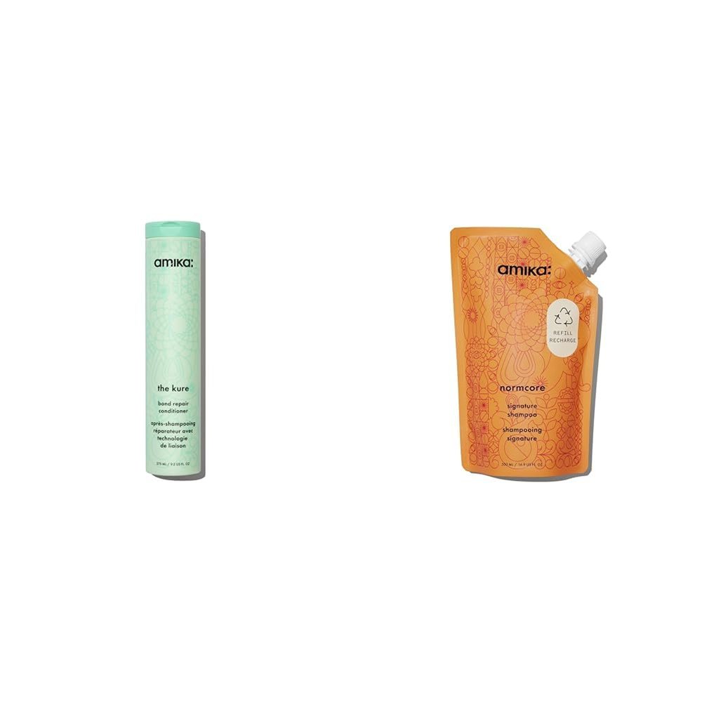 Amika the kure bond repair conditioner 275ml, normcore signature shampoo 500ml