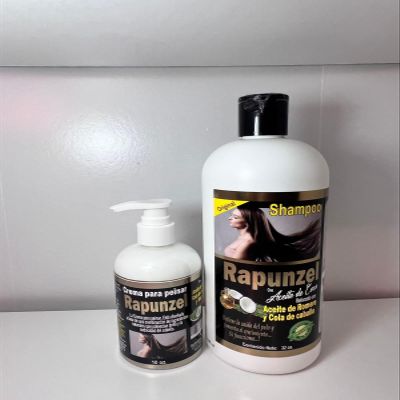 Generic SHAMPOO & CREMA PARA PEINAR RAPUNZEL CON COCO, ROMERO Y COLA DE CABALLO, SET DE 2 PRODUCTOS