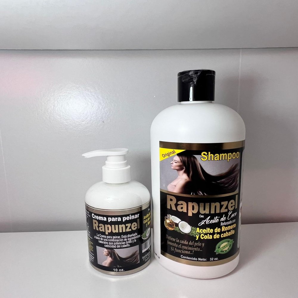 Generic SHAMPOO & CREMA PARA PEINAR RAPUNZEL CON COCO, ROMERO Y COLA DE CABALLO, SET DE 2 PRODUCTOS
