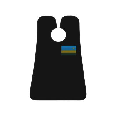ZKLCRYTR Flag Of Rwanda Knitting Effect Men's Beard Bib Apron Waterproof Smooth Surface Beard Apron Durable Foldable Beard Hair Men's Gift