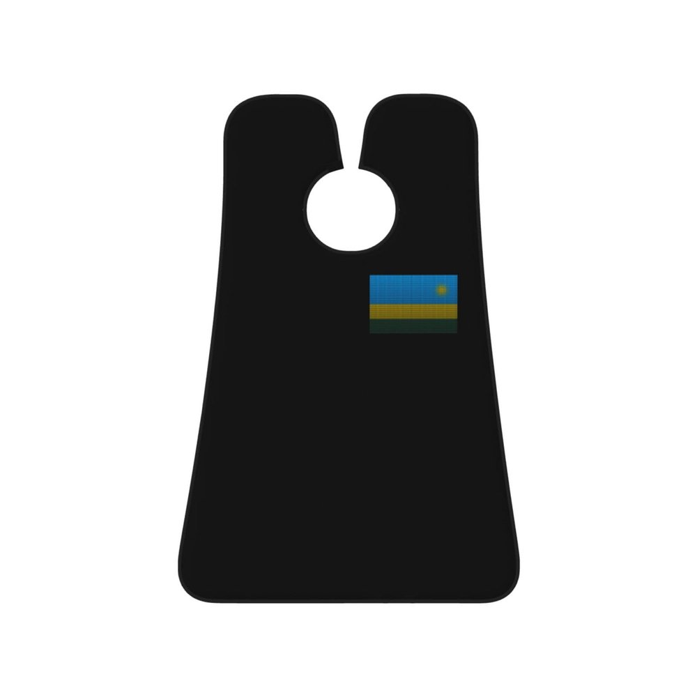 ZKLCRYTR Flag Of Rwanda Knitting Effect Men's Beard Bib Apron Waterproof Smooth Surface Beard Apron Durable Foldable Beard Hair Men's Gift