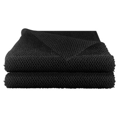 2 Pack African Net Sponge, 8 * 25 Inches Bath Sponge, African Exfoliating Net Long, Wash Cloths, Body Scrubber Net for Skin Smoother (Black)