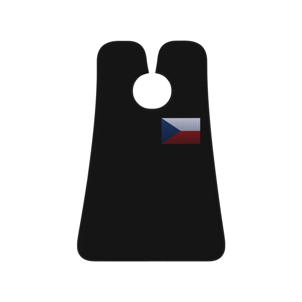 ZKLCRYTR Flag Of The Czech Republic Knitting Effect Men's Beard Bib Apron Waterproof Smooth Surface Beard Apron Durable Foldable Beard Hair Men's Gift