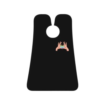 ZKLCRYTR Holding Love In Your Hands Flag Of Sierra Leone Men's Beard Bib Apron Waterproof Smooth Surface Beard Apron Durable Foldable Beard Hair Men's Gift