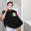 ZKLCRYTR Flag Of Italy Texture Effect Men's Beard Bib Apron Waterproof Smooth Surface Beard Apron Durable Foldable Beard Hair Men's Gift view 2