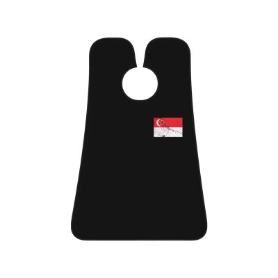 ZKLCRYTR Flag Of Singapore Texture Effect Men's Beard Bib Apron Waterproof Smooth Surface Beard Apron Durable Foldable Beard Hair Men's Gift