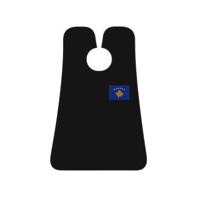 ZKLCRYTR Flag Of Kosovo Men's Beard Bib Apron Waterproof Smooth Surface Beard Apron Durable Foldable Beard Hair Men's Gift