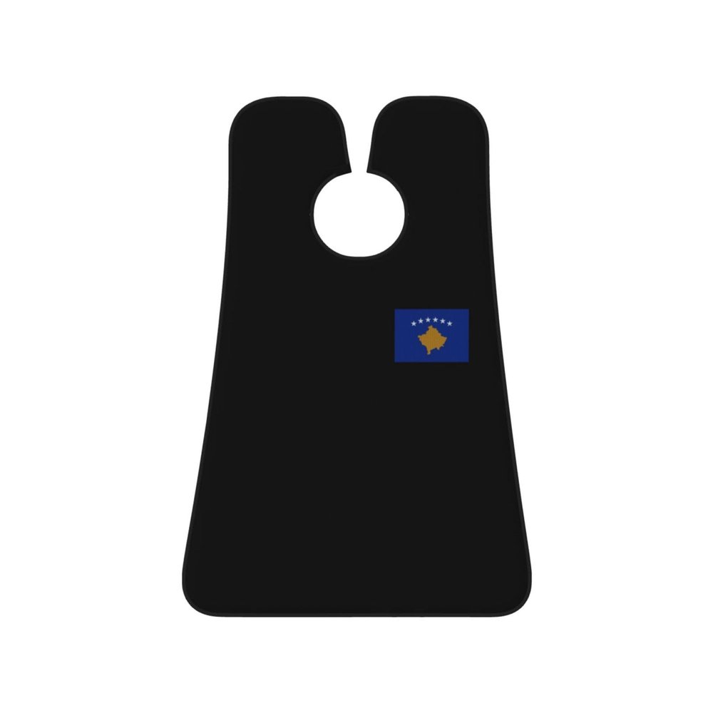ZKLCRYTR Flag Of Kosovo Men's Beard Bib Apron Waterproof Smooth Surface Beard Apron Durable Foldable Beard Hair Men's Gift