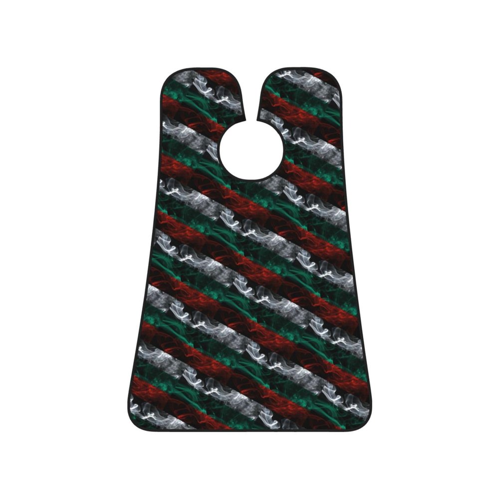ZKLCRYTR Smoke Style Flag Of Bulgaria Men's Beard Bib Apron Waterproof Smooth Surface Beard Apron Durable Foldable Beard Hair Men's Gift
