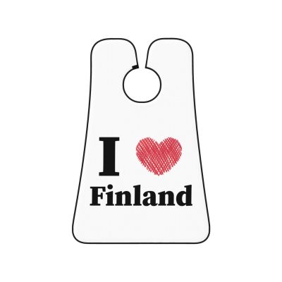 ZKLCRYTR I Love Finland Men's Beard Bib Apron Waterproof Smooth Surface Beard Apron Durable Foldable Beard Hair Men's Gift