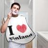 ZKLCRYTR I Love Finland Men's Beard Bib Apron Waterproof Smooth Surface Beard Apron Durable Foldable Beard Hair Men's Gift view 2