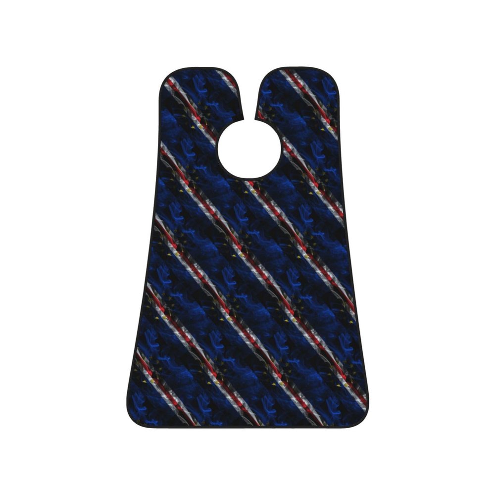 ZKLCRYTR Smoke Style Flag Of Cape Verde Men's Beard Bib Apron Waterproof Smooth Surface Beard Apron Durable Foldable Beard Hair Men's Gift