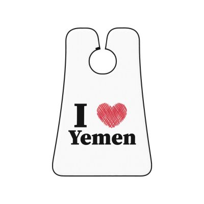 ZKLCRYTR I Love Yemen Men's Beard Bib Apron Waterproof Smooth Surface Beard Apron Durable Foldable Beard Hair Men's Gift