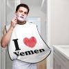 ZKLCRYTR I Love Yemen Men's Beard Bib Apron Waterproof Smooth Surface Beard Apron Durable Foldable Beard Hair Men's Gift view 2
