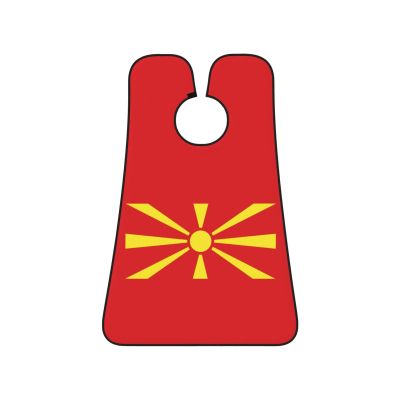 ZKLCRYTR Flag of North Macedonia Men's Beard Bib Apron Waterproof Smooth Surface Beard Apron Durable Foldable Beard Hair Men's Gift