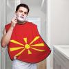 ZKLCRYTR Flag of North Macedonia Men's Beard Bib Apron Waterproof Smooth Surface Beard Apron Durable Foldable Beard Hair Men's Gift view 2