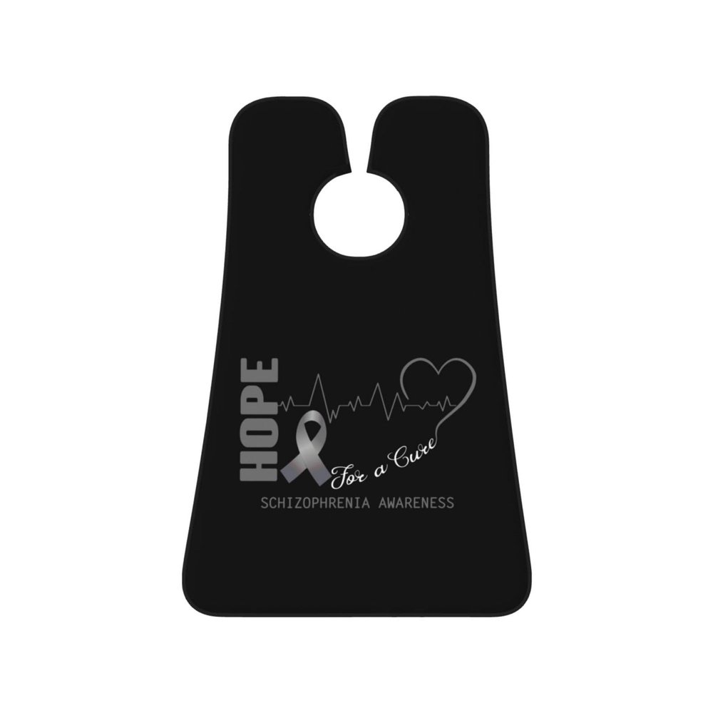 ZKLCRYTR Hope For A Cure Schizophrenia Awareness Men's Beard Bib Apron Waterproof Smooth Surface Beard Apron Durable Foldable Beard Hair Men's Gift