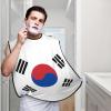 ZKLCRYTR Flag of South Korea Men's Beard Bib Apron Waterproof Smooth Surface Beard Apron Durable Foldable Beard Hair Men's Gift view 2