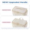 BAGSMART Travel Toiletry Bag, Large Wide-open Travel Bag for Toiletries, Makeup Cosmetic Travel Bag with Handle-Black view 2