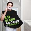 ZKLCRYTR Eat Sleep Soccer Repeat Men's Beard Bib Apron Waterproof Smooth Surface Beard Apron Durable Foldable Beard Hair Men's Gift view 2