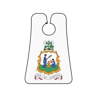 ZKLCRYTR Coat of arms of Saint Vincent and the Grenadines Men's Beard Bib Apron Waterproof Smooth Surface Beard Apron Durable Foldable Beard Hair Men's Gift