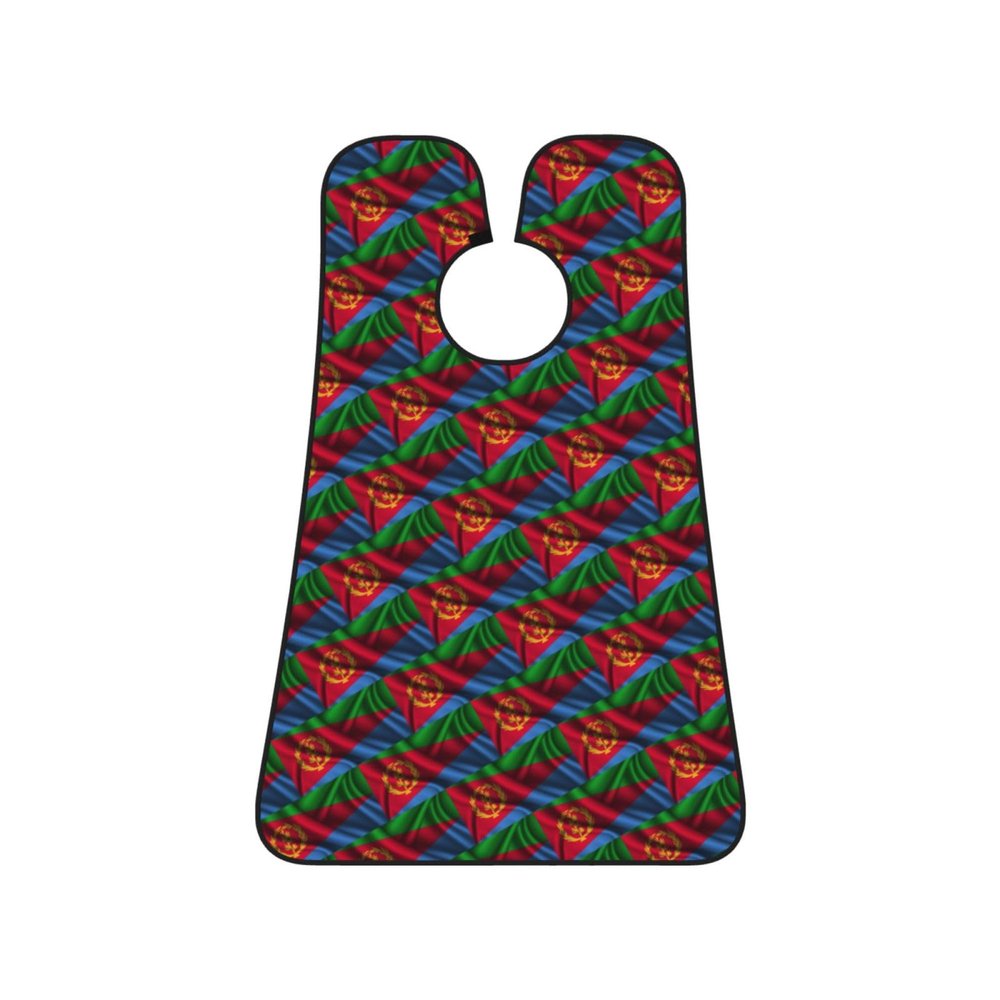 ZKLCRYTR Silk Style Flag Of Eritrea Men's Beard Bib Apron Waterproof Smooth Surface Beard Apron Durable Foldable Beard Hair Men's Gift