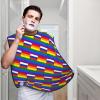 ZKLCRYTR Russia Rainbow Flag Men's Beard Bib Apron Waterproof Smooth Surface Beard Apron Durable Foldable Beard Hair Men's Gift view 2