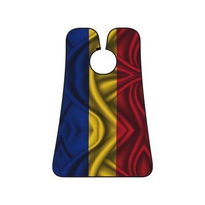 ZKLCRYTR Silk Style Flag Of Romania Men's Beard Bib Apron Waterproof Smooth Surface Beard Apron Durable Foldable Beard Hair Men's Gift