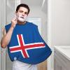 ZKLCRYTR Flag of Iceland Men's Beard Bib Apron Waterproof Smooth Surface Beard Apron Durable Foldable Beard Hair Men's Gift view 2