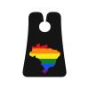 ZKLCRYTR LGBT Flag Map Of Brazil Men's Beard Bib Apron Waterproof Smooth Surface Beard Apron Durable Foldable Beard Hair Men's Gift view 1