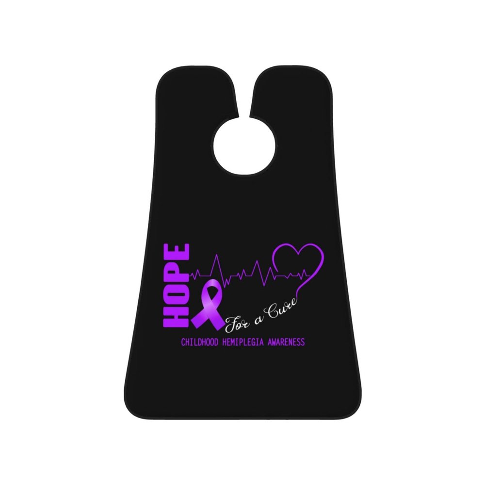 ZKLCRYTR Hope For A Cure Childhood Hemiplegia Awareness Men's Beard Bib Apron Waterproof Smooth Surface Beard Apron Durable Foldable Beard Hair Men's Gift