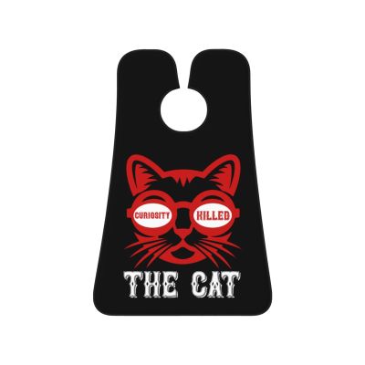 ZKLCRYTR Curiosity Hilled The Cat Men's Beard Bib Apron Waterproof Smooth Surface Beard Apron Durable Foldable Beard Hair Men's Gift