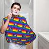 ZKLCRYTR Pride Rainbow LGBT Flag of Wyoming Men's Beard Bib Apron Waterproof Smooth Surface Beard Apron Durable Foldable Beard Hair Men's Gift view 2