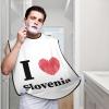 ZKLCRYTR I Love Slovenia Men's Beard Bib Apron Waterproof Smooth Surface Beard Apron Durable Foldable Beard Hair Men's Gift view 2