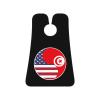 ZKLCRYTR Yin Yang Flag Combination Of America And Tunisia Men's Beard Bib Apron Waterproof Smooth Surface Beard Apron Durable Foldable Beard Hair Men's Gift view 1